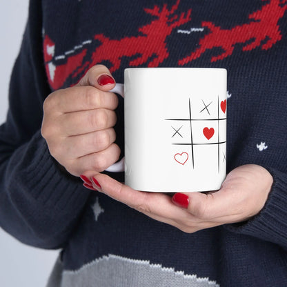 Love Tic-Tac-Toe Ceramic Mug Printify