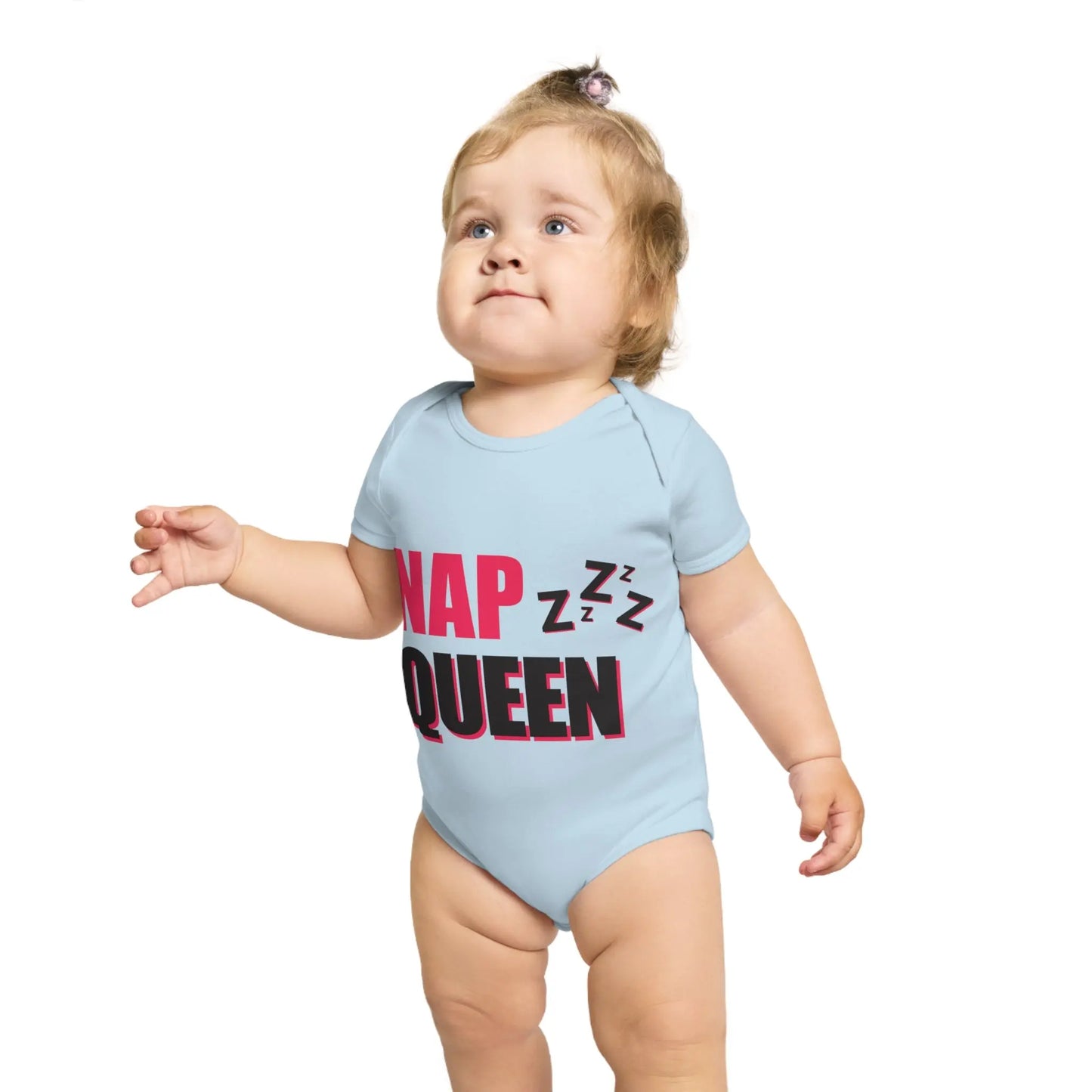 Nap Queen Short Sleeve Baby Bodysuit Printify