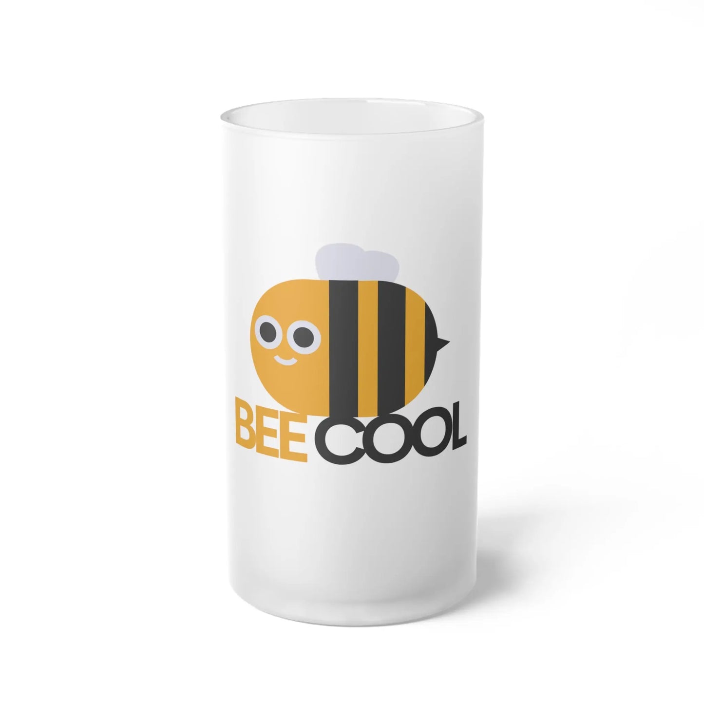 Frosted Bee Cool Beer Mug Printify