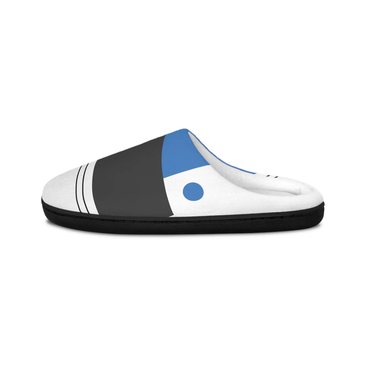 Cozy Blue & Black Slippers Printify