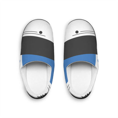 Cozy Blue & Black Slippers Printify