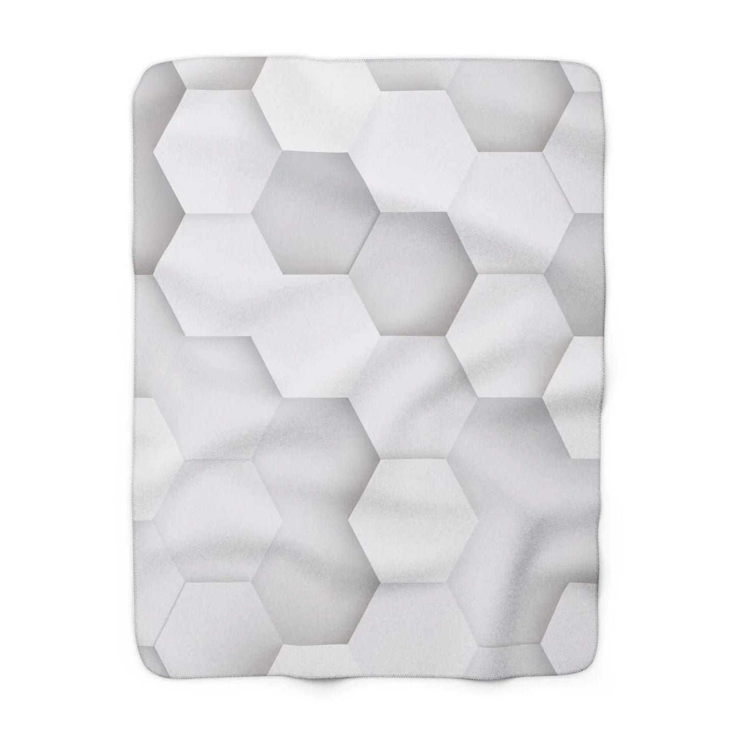 Cozy Hexagon Sherpa Fleece Blanket Printify