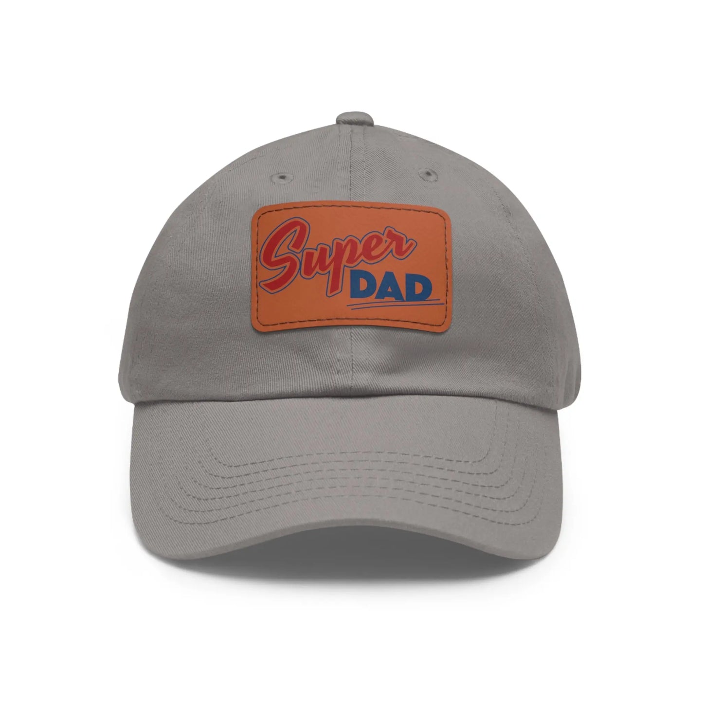 Super Dad Leather Patch Dad Hat Printify