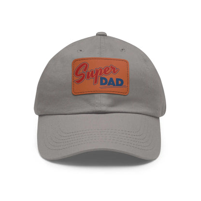 Super Dad Leather Patch Dad Hat Printify