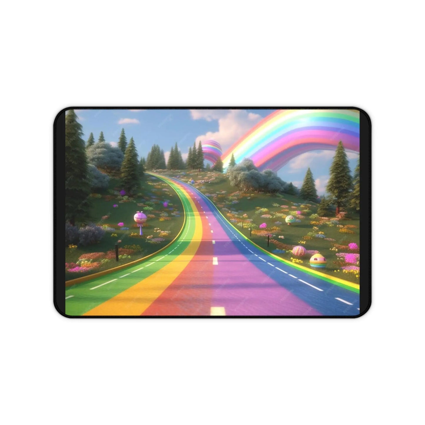 Colorful Rainbow Desk Mat Printify