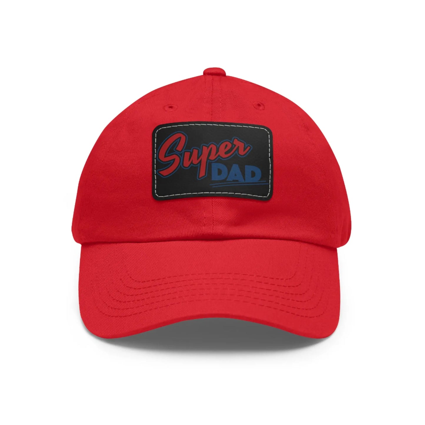 Super Dad Leather Patch Dad Hat Printify