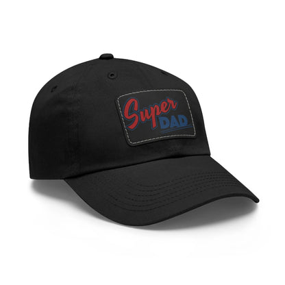 Super Dad Leather Patch Dad Hat Printify