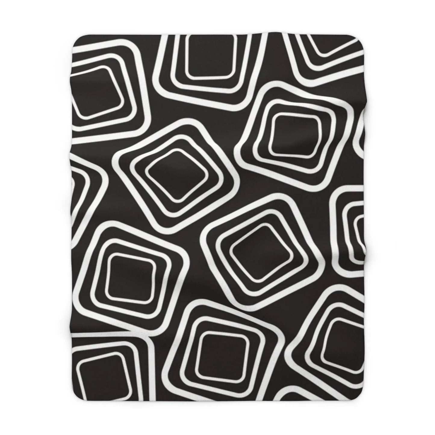 Cozy Geometric Sherpa Fleece Blanket Printify