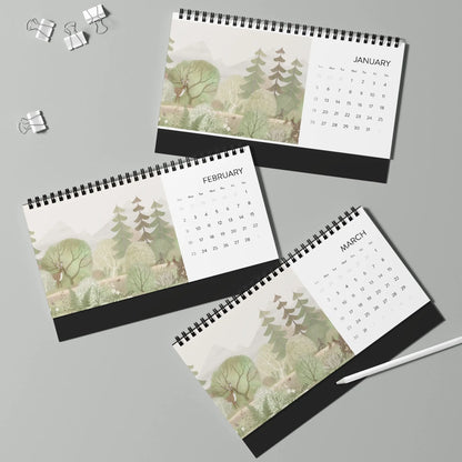 2025 Desktop Calendar - Nature-Inspired Printify