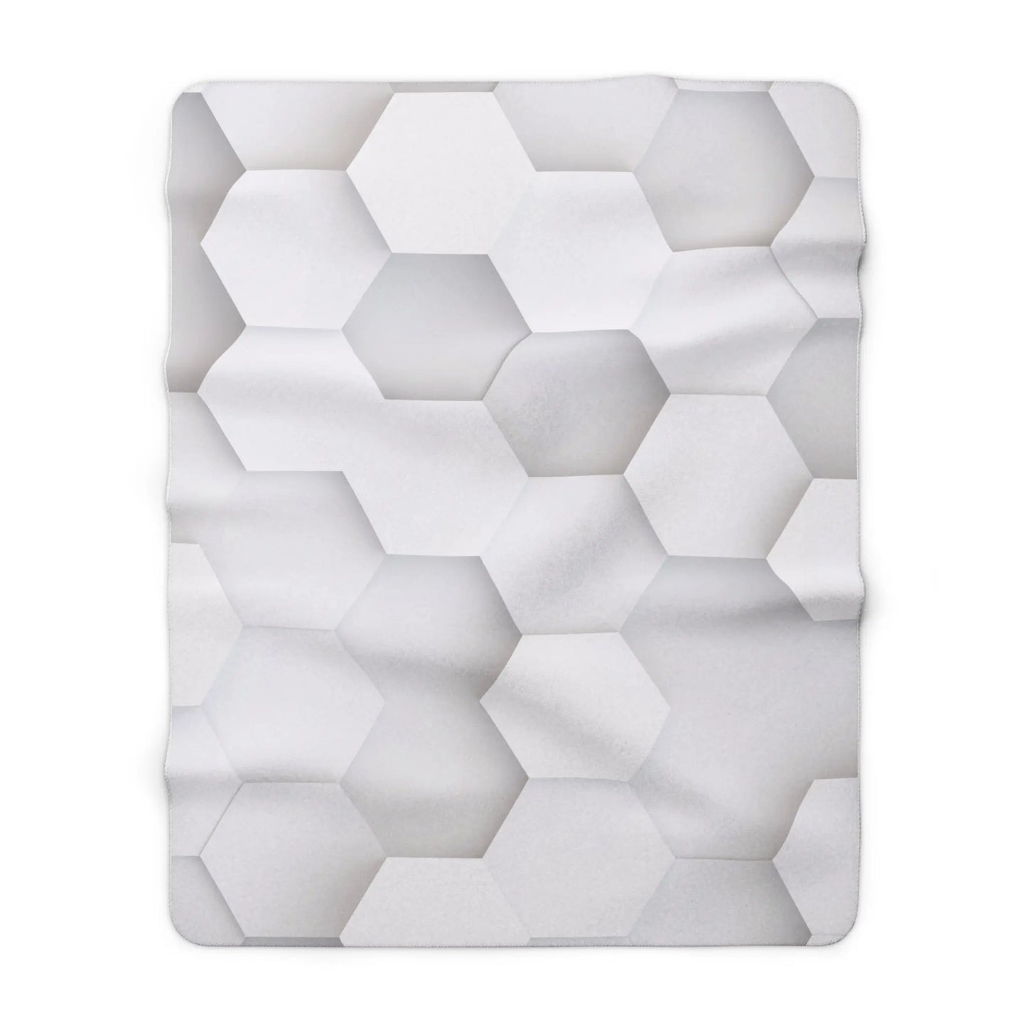 Cozy Hexagon Sherpa Fleece Blanket Printify