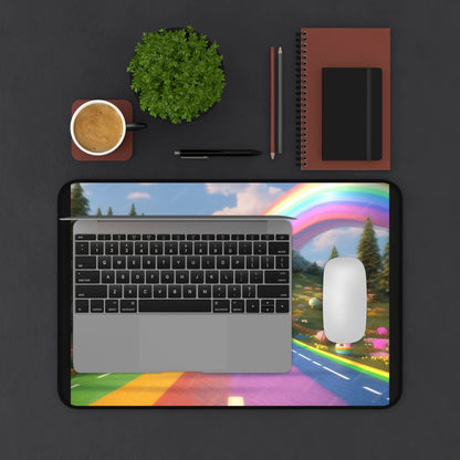 Colorful Rainbow Desk Mat Printify