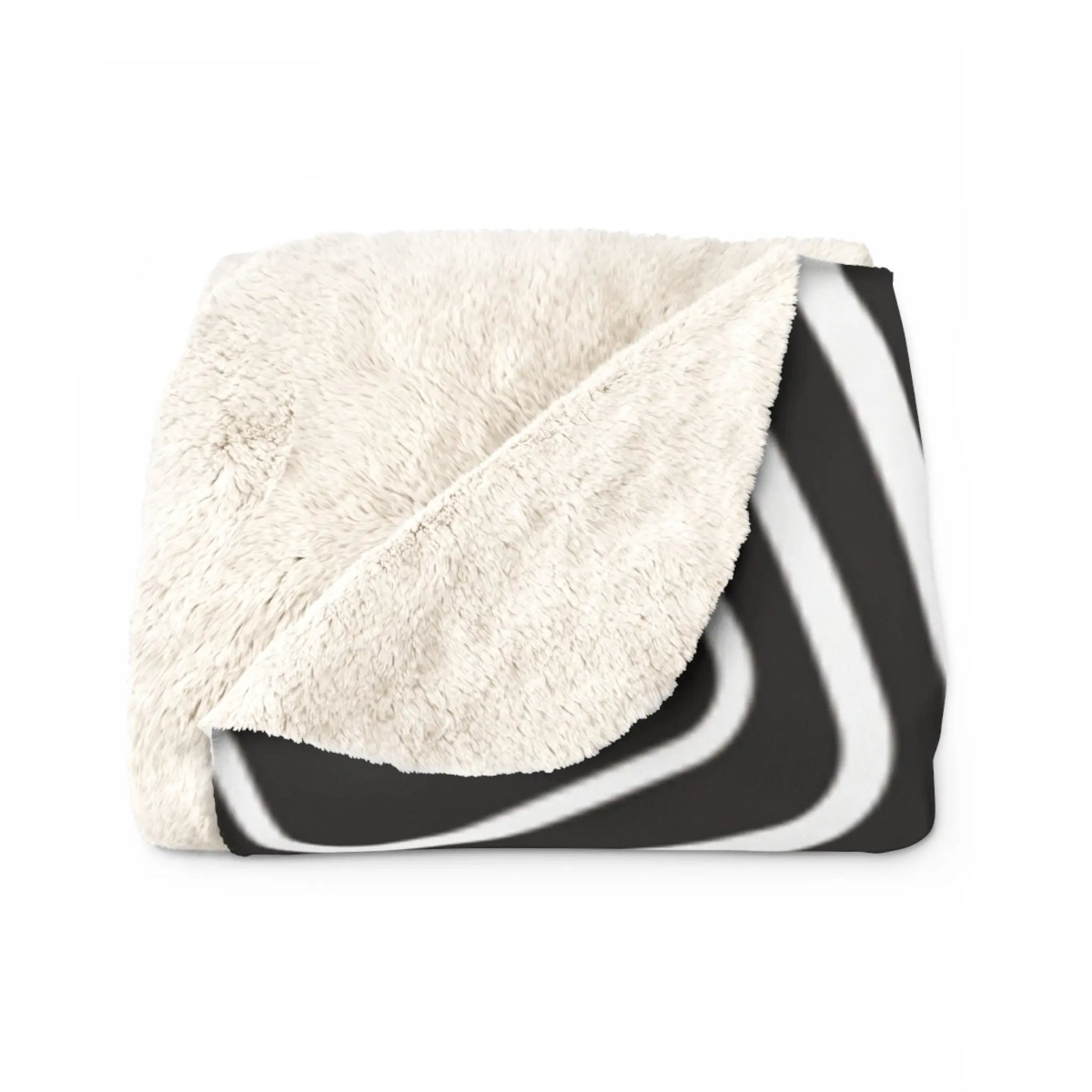 Cozy Geometric Sherpa Fleece Blanket Printify