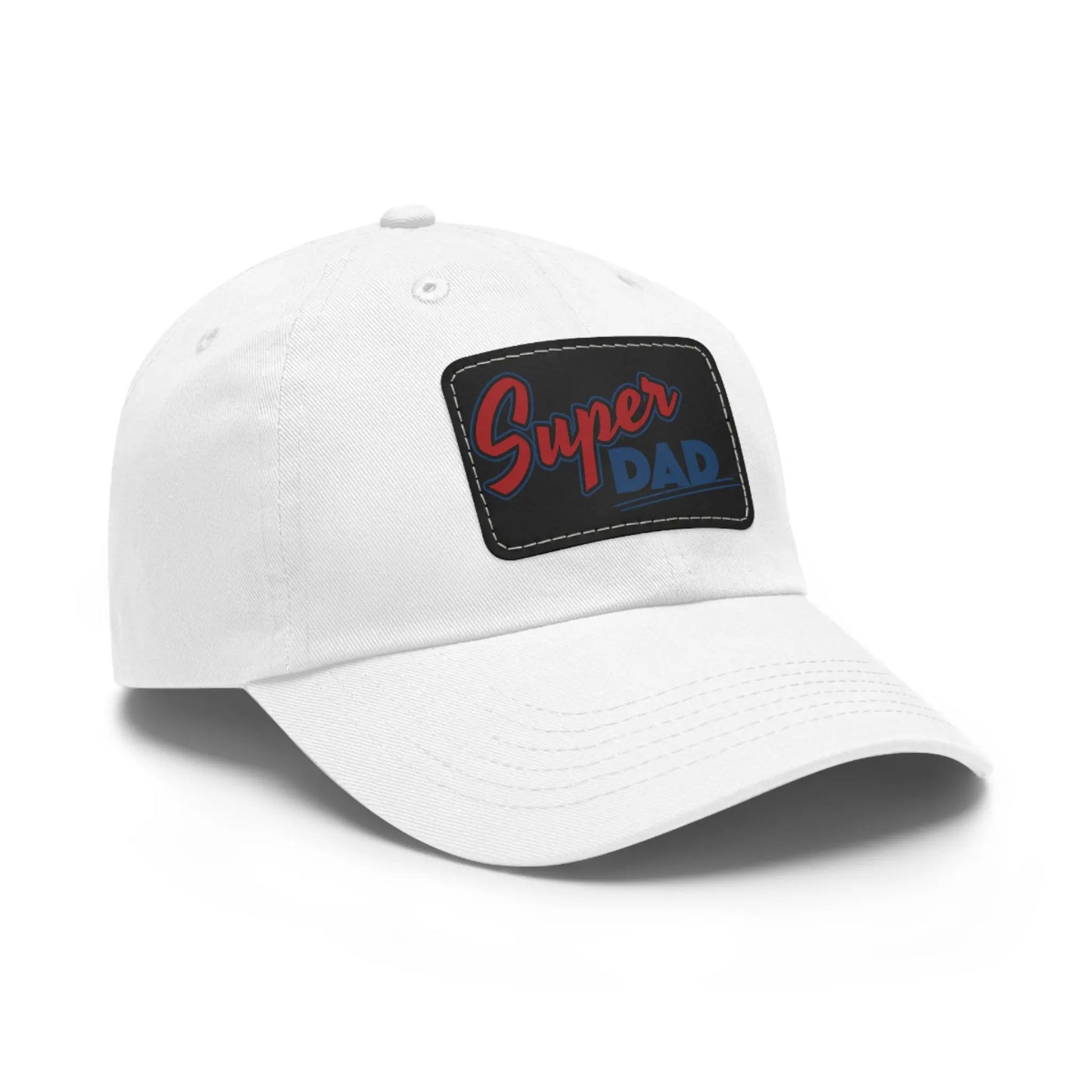 Super Dad Leather Patch Dad Hat Printify